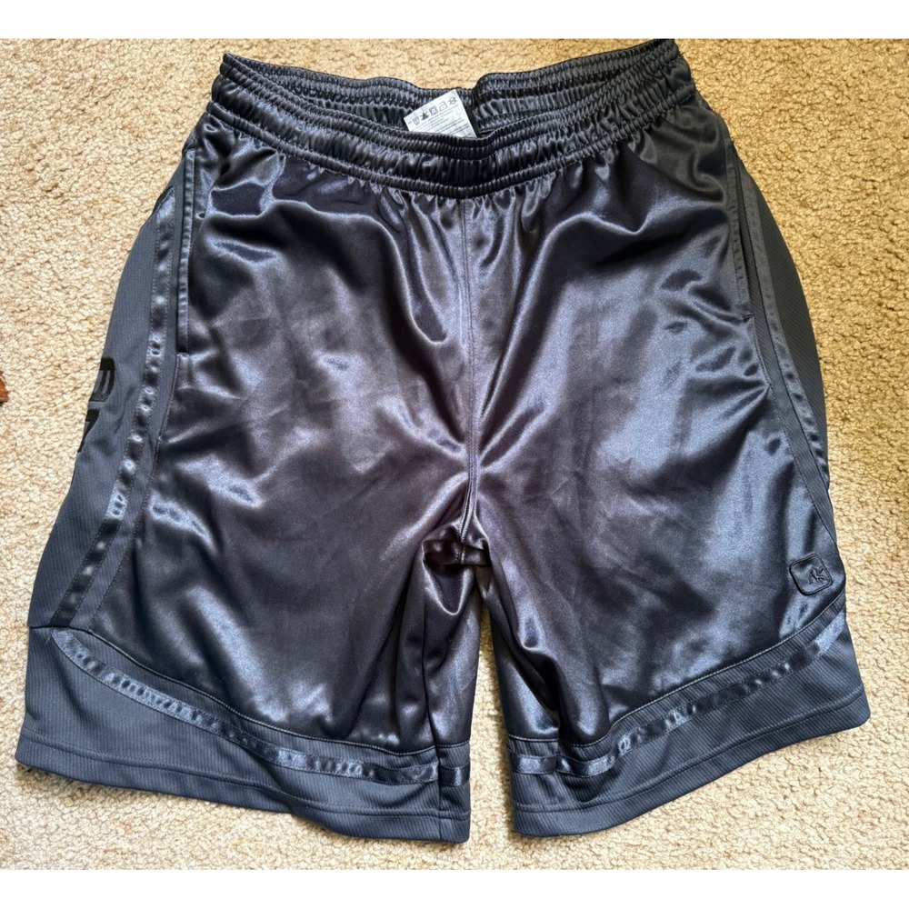 AND1 Mens Basketball Shorts‎ Shiny Black Athletic Gym Activewear Size XL